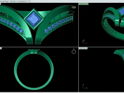 Women Wedding Engagement Ring 42 3D print model