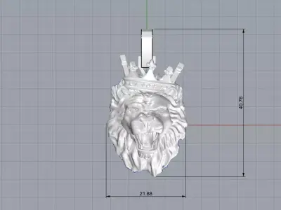 lion pendant 3D print model