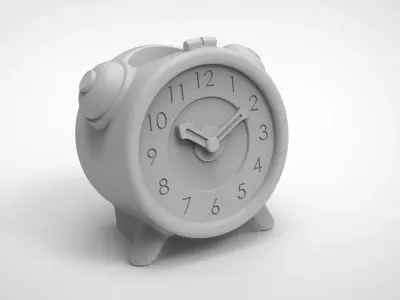 Alarm clock pattern vase 3D print model
