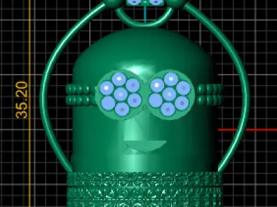 character pendant 3D printable model   3D print model