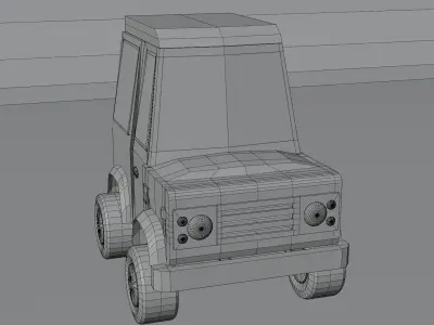 Blender toy car 3d model Low-poly 3D model