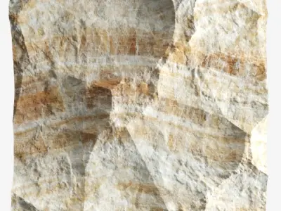 184-RockPanel sandstone wall texture 3D model