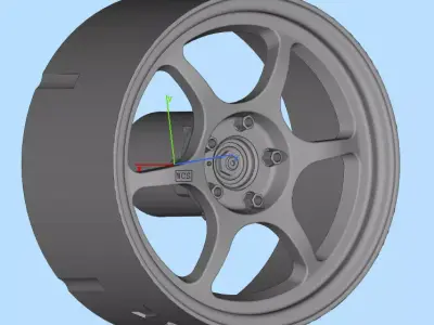 1 18 car wheel model  advan RG1 3D print model
