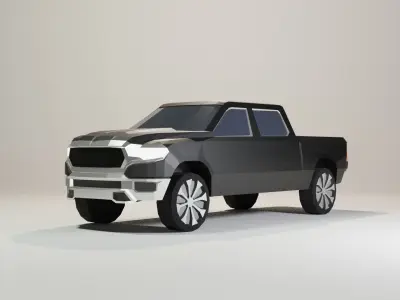 Low Poly Large Car Pack Low-poly 3D model