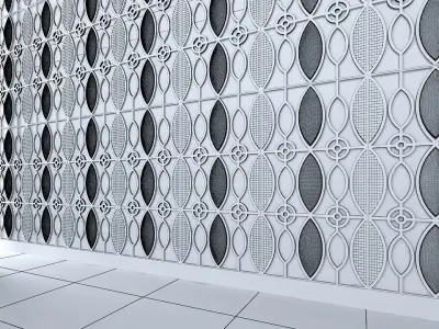3d wall panel  Low-poly 3D model