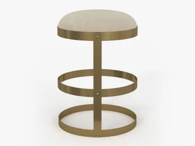  Noir Dior Counter Stool Low-poly 3D model