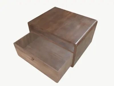 Wooden Table Draw 3D model