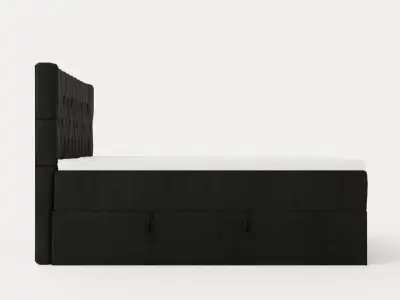 Boxy Box Bed 160x200 Cm Svart Low-poly 3D model