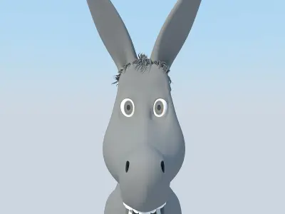 Donkey Cartoon MAX 2011 3D model
