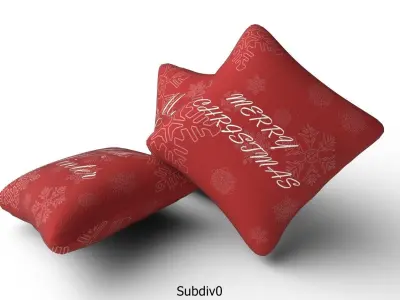 Christmas Pillows 01 Low-poly 3D model