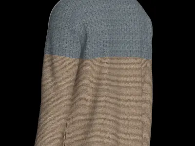 Male knit long sleeve 3D model