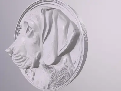 Vizsla 3 basrelief for 3D printing 3D print model