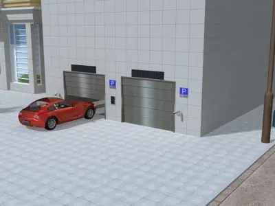 Drive into the stereo garage 3D model