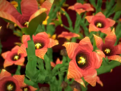 Flower Caralluma Socotrana Low-poly 3D model