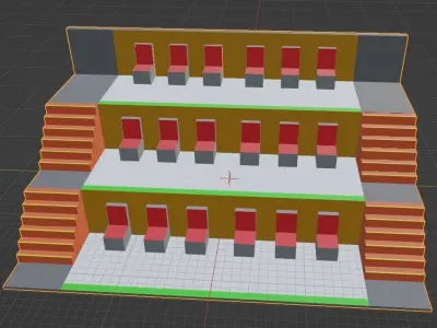 Tribune model Low-poly 3D model