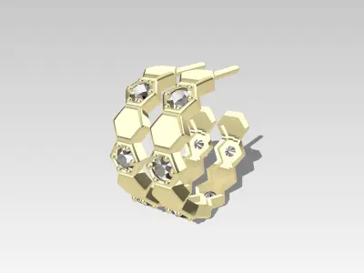 CHAUMET DIAMOND EARRINGS  3D print model