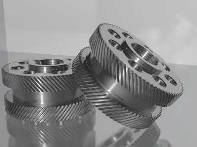 Double Helical Gear 3D print model