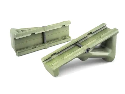 Magpul AFG-2 Angled Fore Grip OD Green Low-poly 3D model