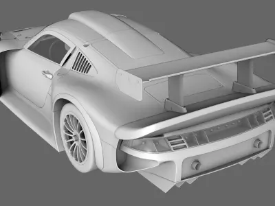 Porsche 911 GT1 1996 Low-poly 3D model