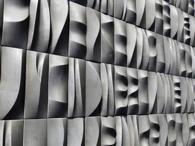 Tile line curve decor n2 3D model