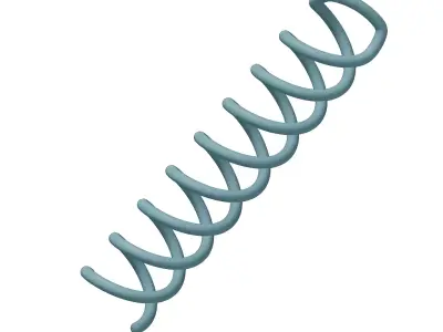 Plastic Spiral Lamp Filament Toy 3D model