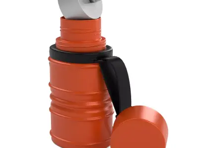 School Water Bottle Low-poly 3D model