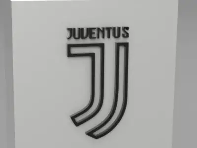 Juventus foot ball club logo 3D model