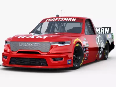 Nascar Truck RAM 2026 Template Low-poly 3D model