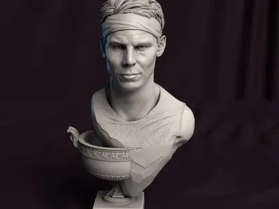 Federer and Nadal for 3D printing 3D Model Pack