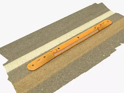 Ultra-realistic street bump 03 high-poly 3D model