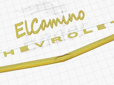 chevy el camino logos stl 3D print model