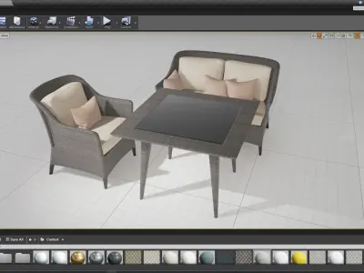 Dedon Summerland Set UE4 3D model