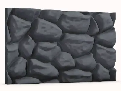 Rough Sandstone Wall Kitbash 3D model