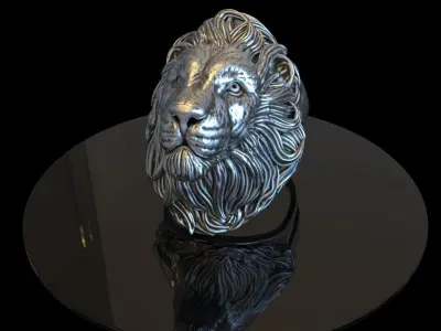 Ring jewelry Lion vol1 3D print model