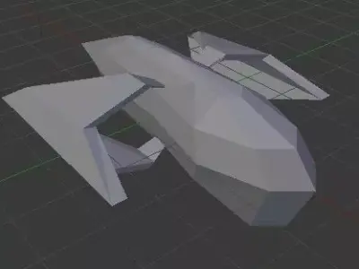 Starship 2 spaceship in low polygons 3D print model