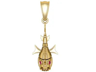 Fish Gold Pendent 3D print model