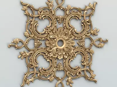 Square rosette 019 3D model