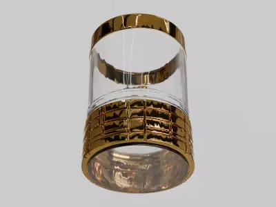 Luxury Glass with Gold Accents 3D model