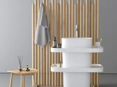 Washbasin Rexa Design Fonte Totem set 4 3D model