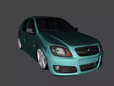 Chevrolet Celta 2007 Low-poly 3D model