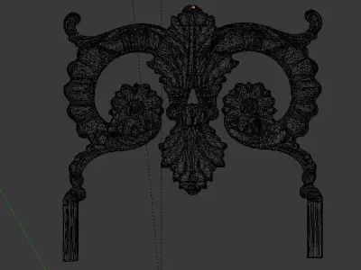 Classic decor ornament v-3D model 33 3D model
