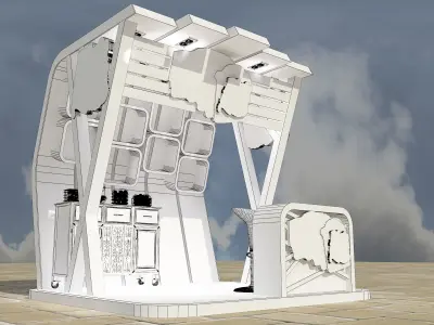Booth Exhibition Stand a 102b 3D model