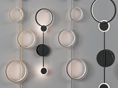 Molecular Circle wall lamp 3D model