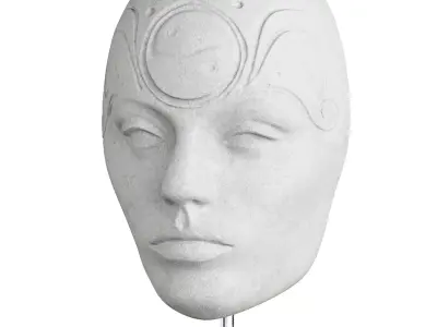 Sculpture of a human face 3D model