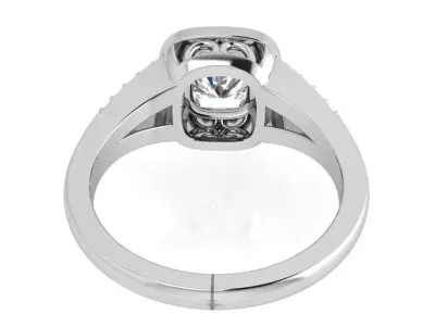 Square Halo Split Shank Ring 3560 3D print model