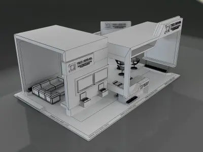 Booth Exhibition Stand a649b 3D model