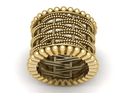 Luxury Filigree Wedding Ring 3d Printable Model 3D print model