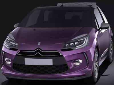 Citroen DS3 Cabrio 2015 VRAY 3D model