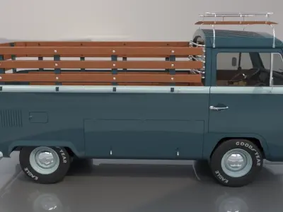 Volkswagen T2 Combi - Kombi 1970 pick-up 3D model