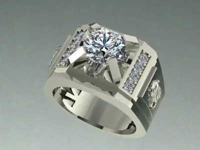 Men Ring Dragon Jewelry 3D print model